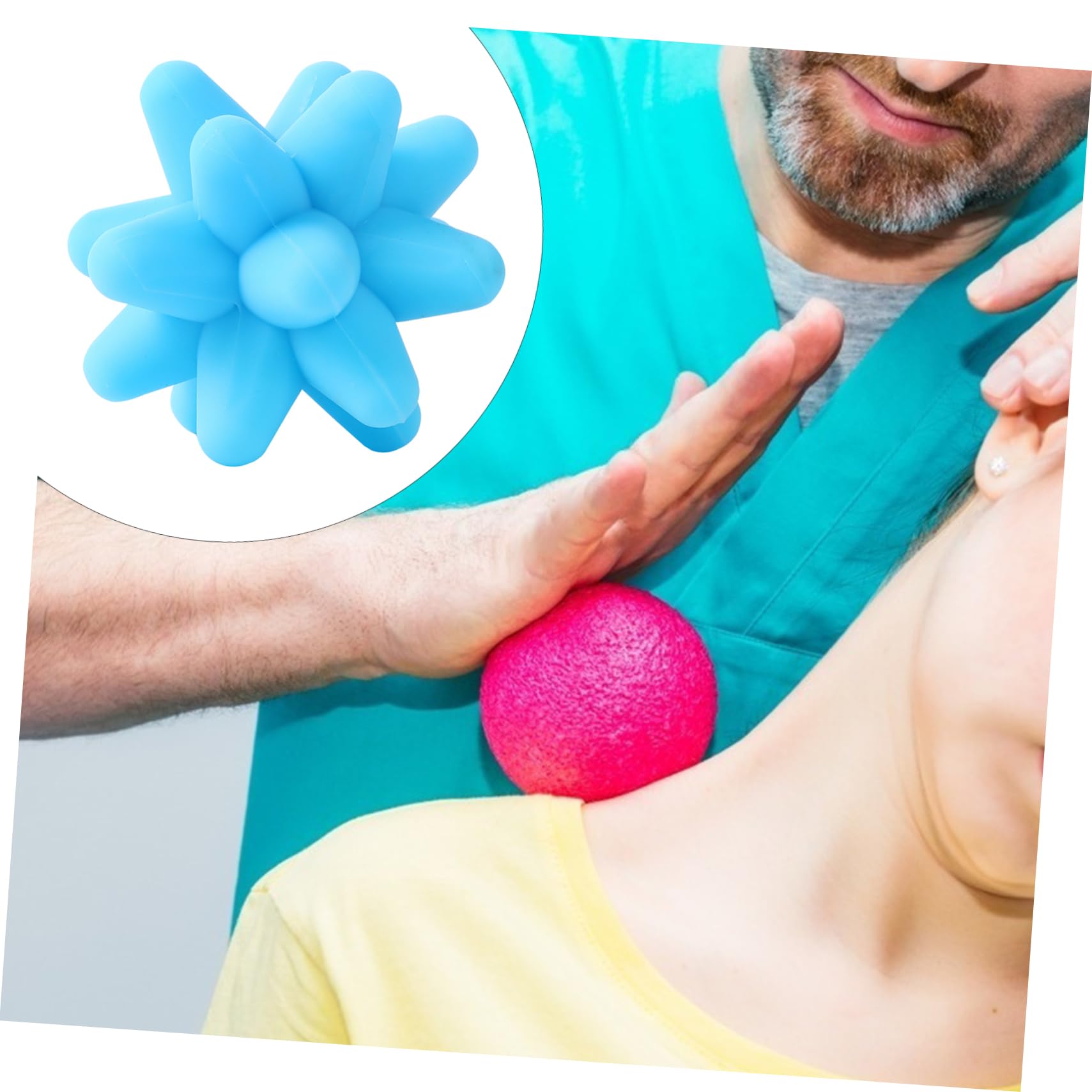 3 de masaje con forma de estrella de silicona, masajeador de cuello eléctrico, masajeador de pies, manos que sostienen una pelota de, entrenamiento infantil, pelota de reacción