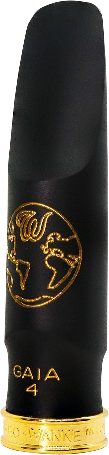 Theo Wanne Vintage Gaia 4 Tenor Saxophone Mouthpiece - Roll-Over Shark Gill Baffle - Huge, Warm and Free Sound – Large Stadium Chamber - Includes Reed Replacer Cap
