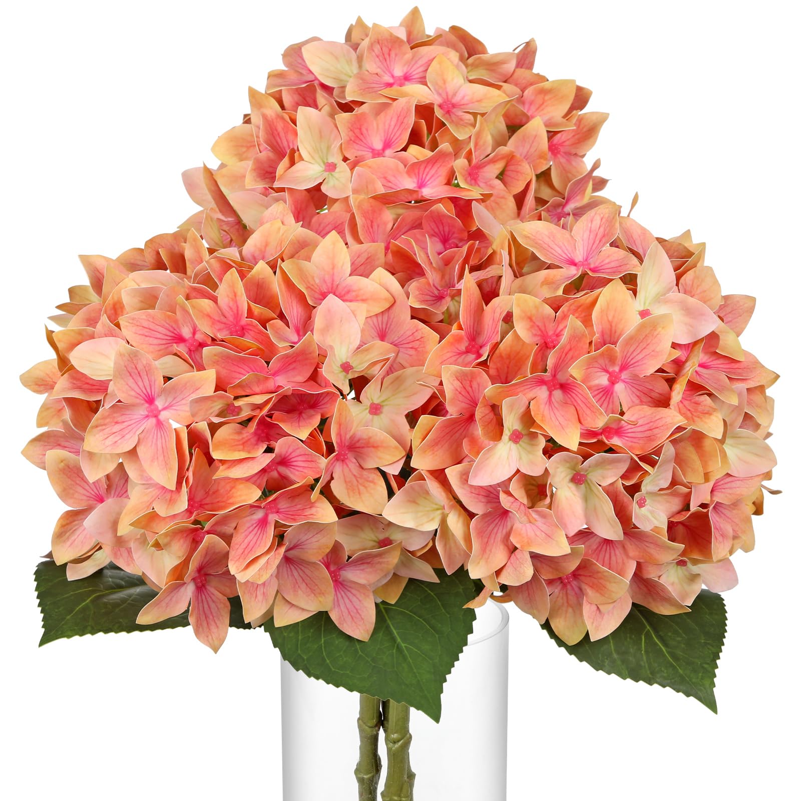 Briful Set of 3 Hydrangea Artificial Flowers - 23.6" Tall Artificial Hydrangea Long Stems, Real Touch 7" Large Flower Head Realistic Fake Flowers for Vase, Centerpiece, Wedding, Home Décor