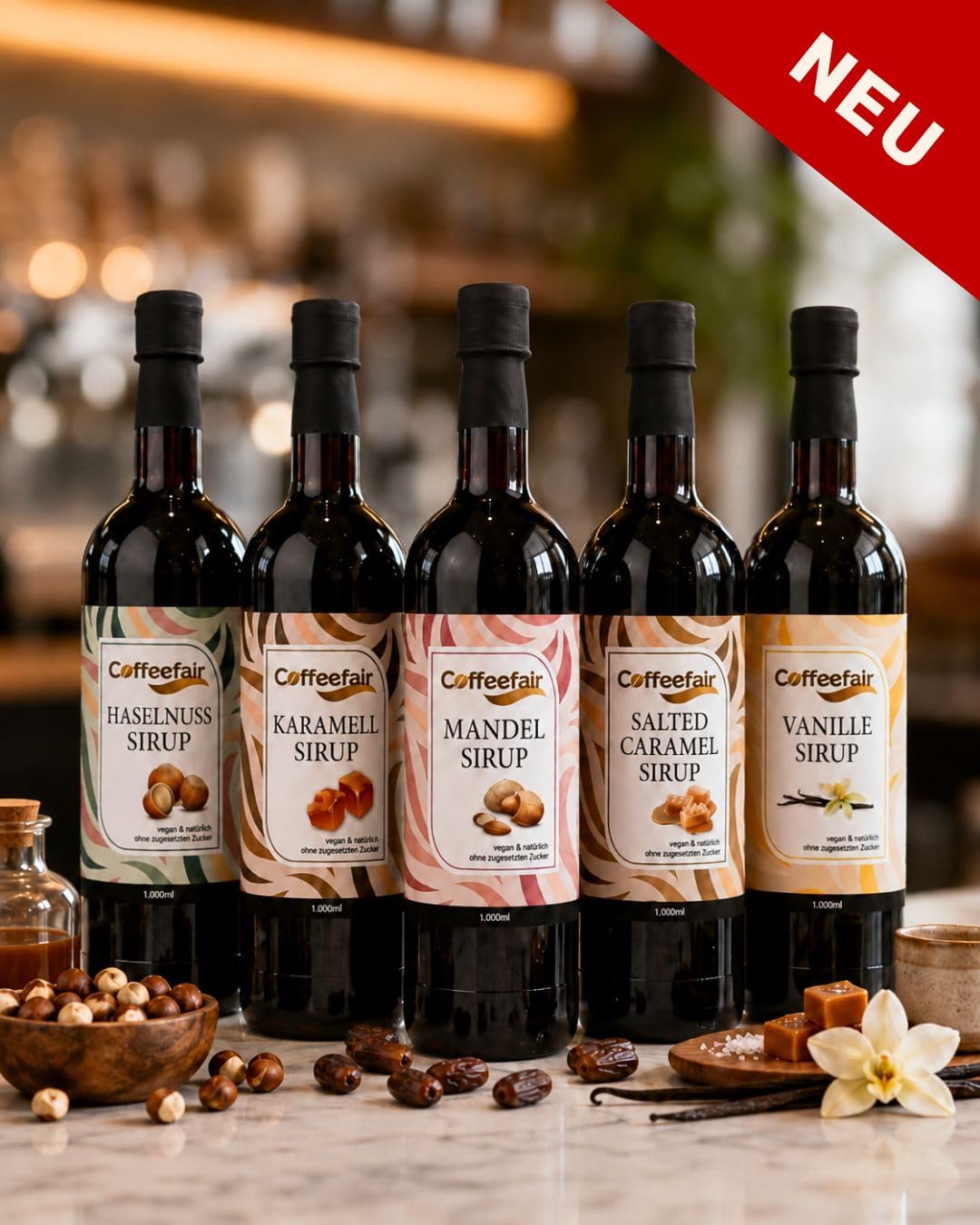 Coffeefair Karamell Sirup 6 x 1l PET Kaffeesirup