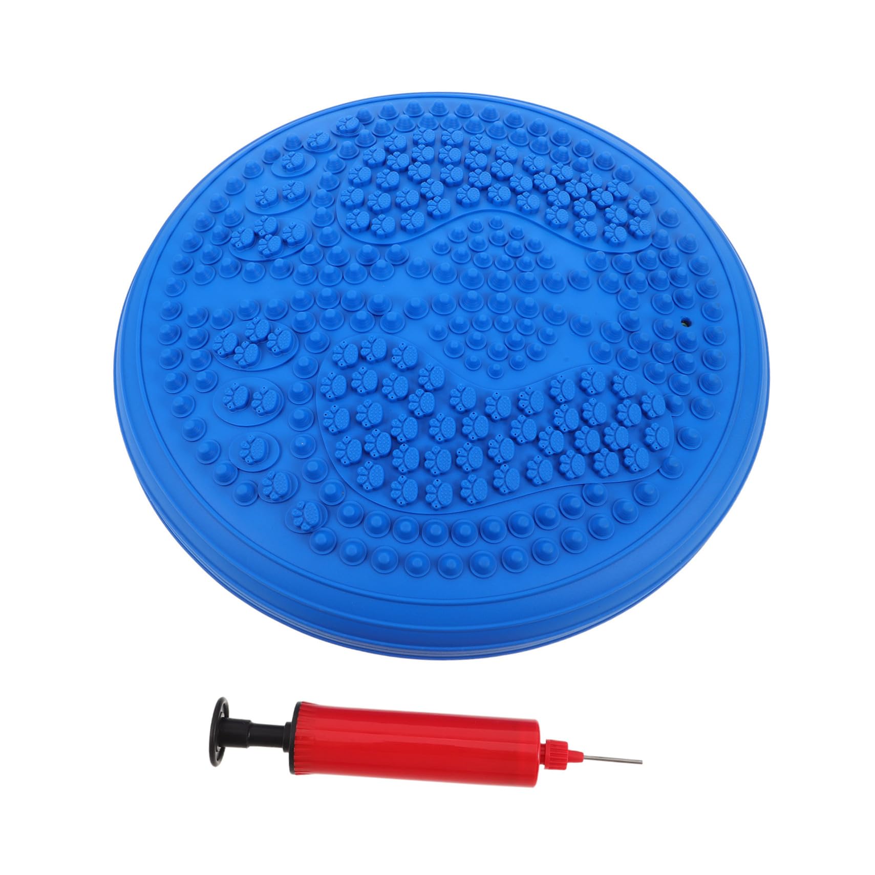 Coussin Gonflable de Yoga avec Surface de Massage Point de Pression Tapis de Stabilité Rond pour Exercices et Jogging Stationnaire Pompe Incluse Bleu Brume