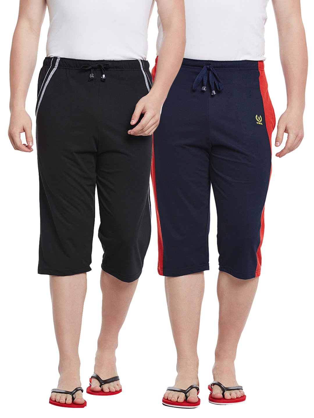 Regular Fit Men Capris(Pack of 2-MACK633792)-image-15