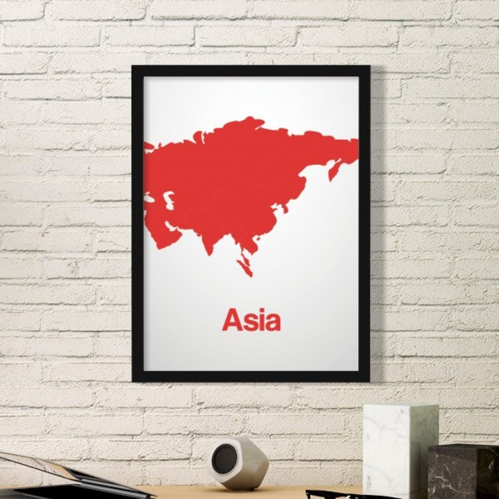 Cadre photo rectangle en bois pour décorer votre salon au style asie rouge