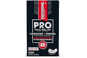 Absorbine Jr PRO Max Strength Lidocaine Cream: Nerve, Muscle, Joint Pain Relief