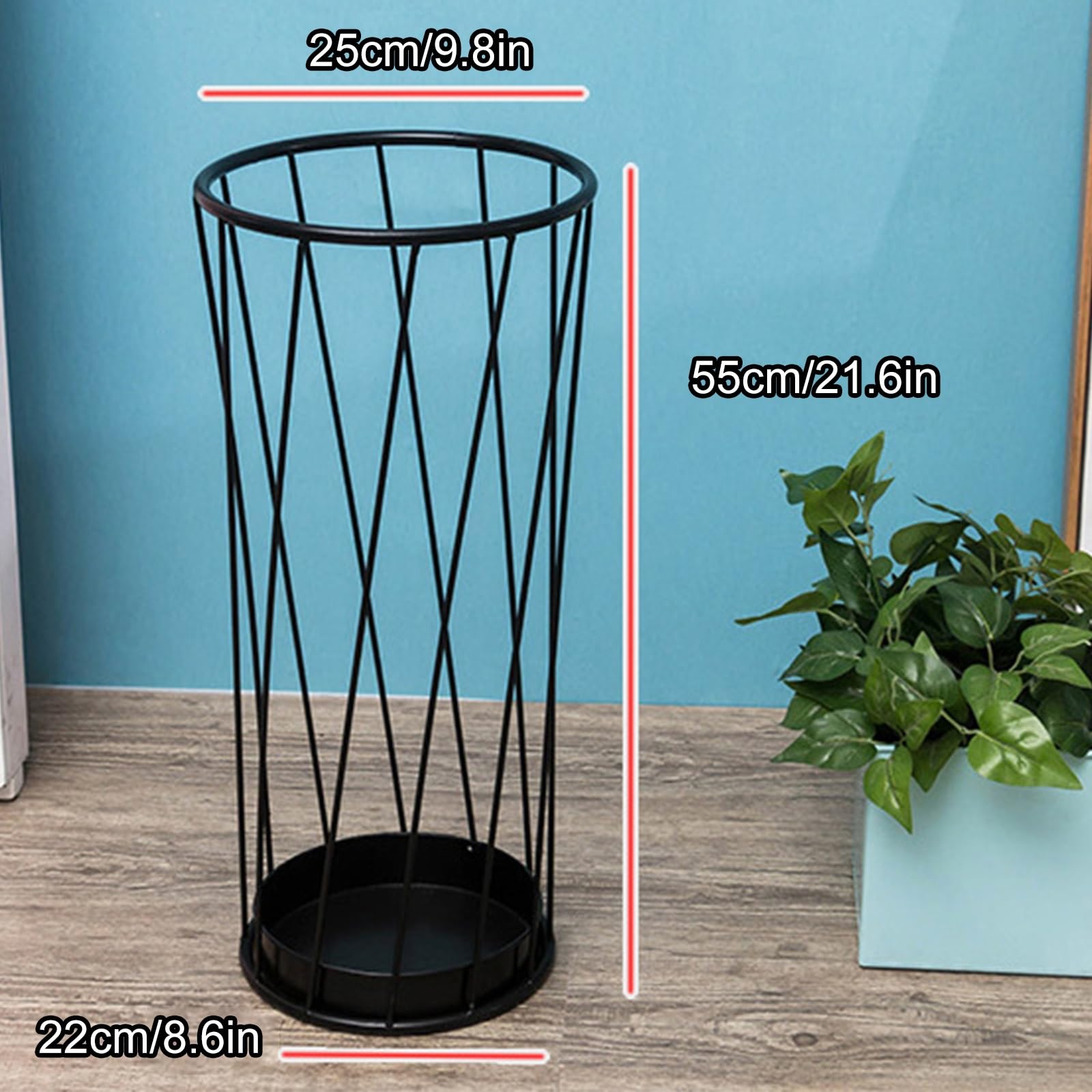 Umbrella Holder for Entryway, Umbrella Storage Stands, Home Office Entry Umbrella Drainage Rack with Drip Tray, Open Design, Space Saver