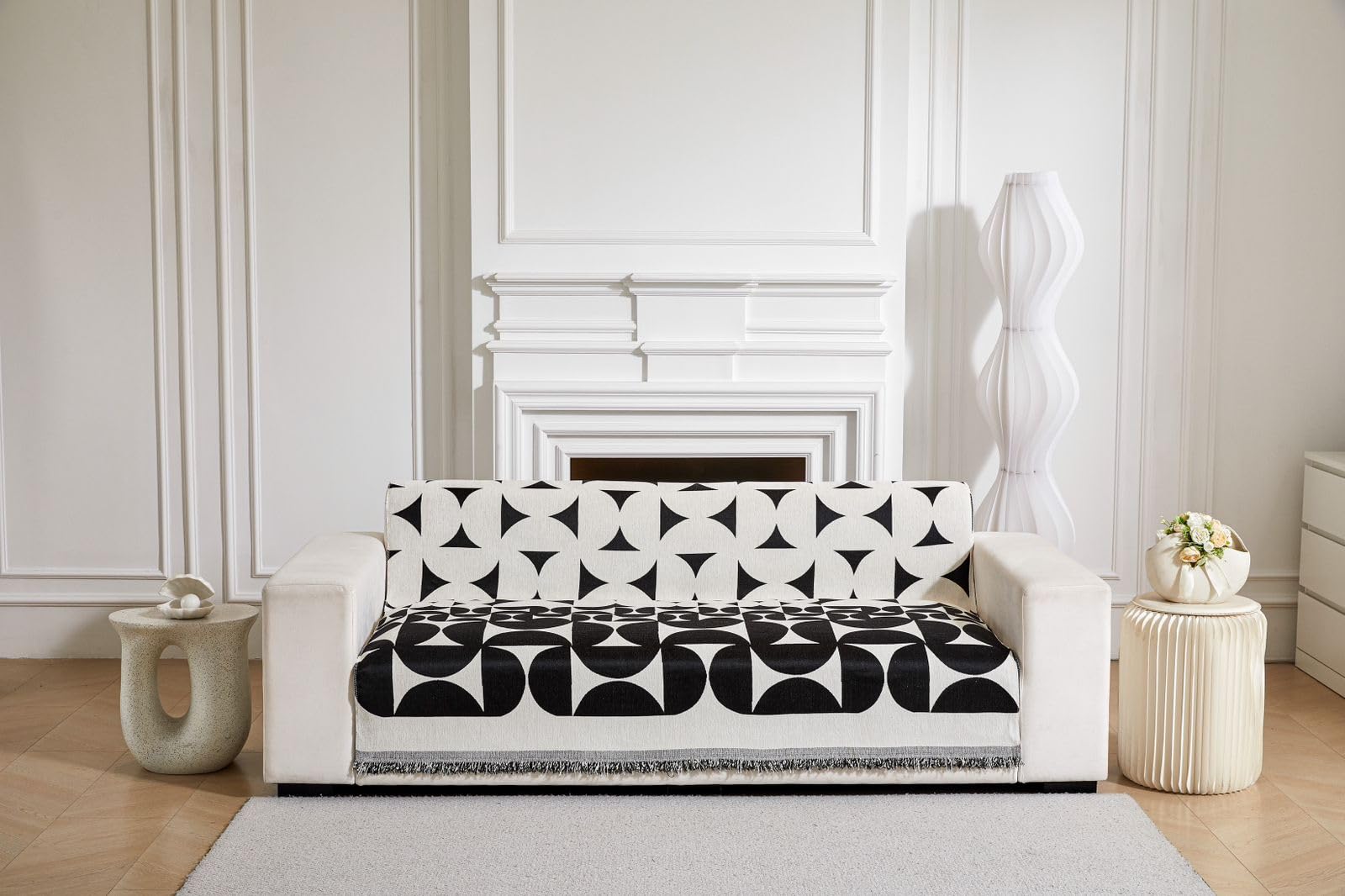 HOMETHREADS Reversible Thick and Soft Floral Sofa Cover | Elevate Your Living Space with Luxurious Slipcover Solutions for Sofa (Black, 2 Seater/140x180cm) (B0DBLLQFZM) Amazon Price History, Amazon Price Tracker