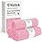Yiclick Exfoliating Washcloth Towel, Japanese Exfoliating Bath Wash Cloth for Body Exfoliation, Korean Back Scrubber Washer for Shower, African Net Sponge Brush Loofah Exfoliator (Pink)