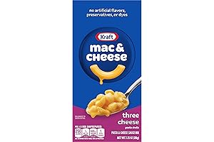 Kraft的三种奶酪通心粉和奶酪晚餐,7.25 盎司盒