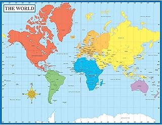 Carson Dellosa Education Map of the World Chart (6302)