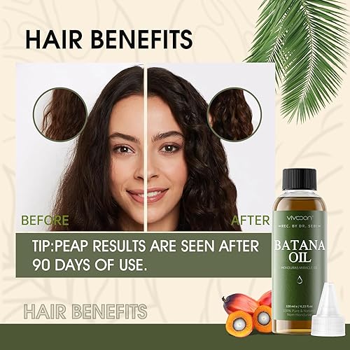 Miniatura 8 de 3 piezas de aceite de batana para el crecimiento del cabello, 100% puro y natural, aceite de Dr. Sebi de Honduras, cuidado del cabello, cuero