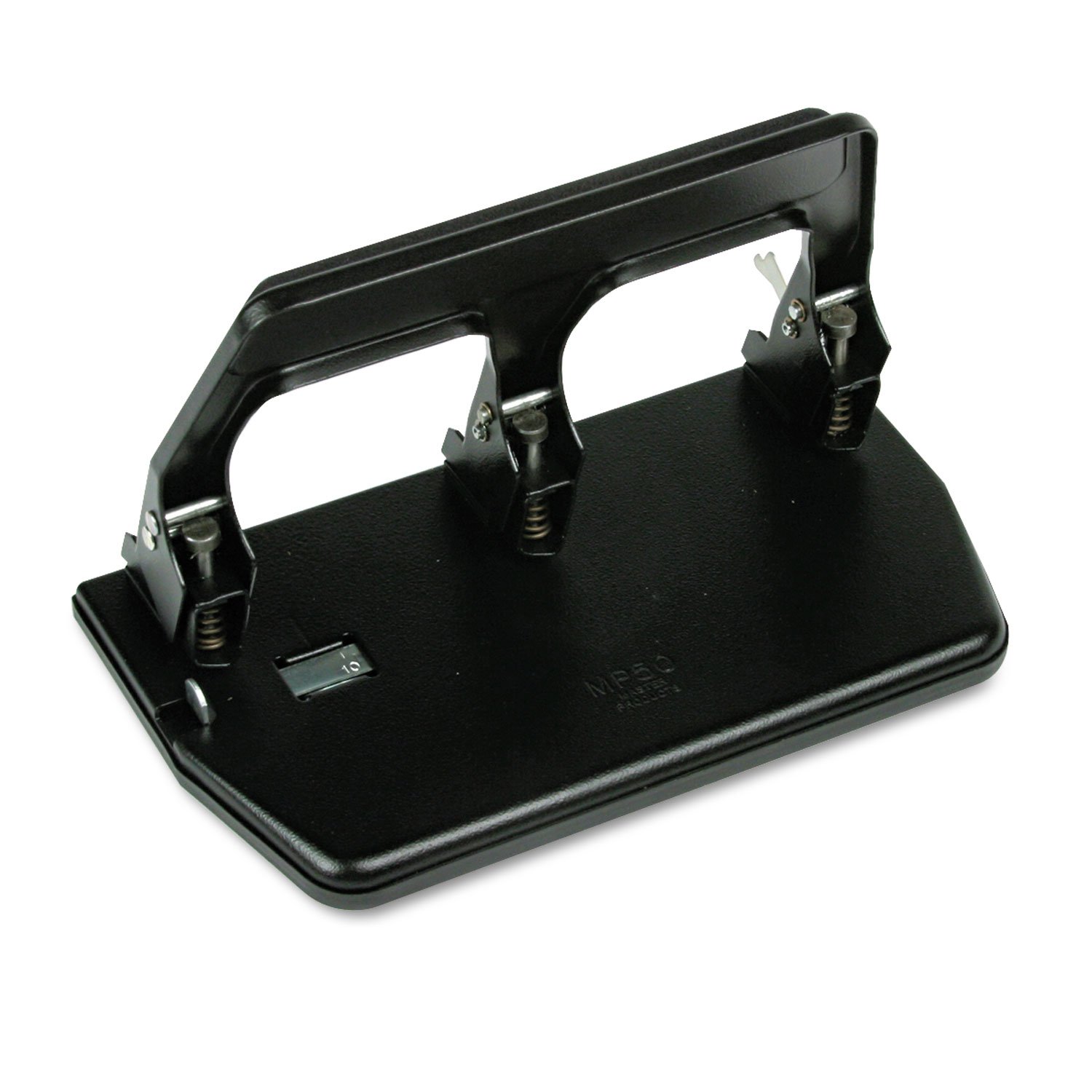 Master MP50 40-Sheet Heavy-Duty Three-Hole Punch, 9/32-Inch Holes, Gel Pad Handle, Black