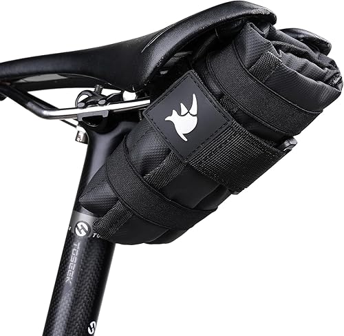 Rhinowalk Bolsa de almacenamiento de herramientas de bicicleta con correas elásticas, bolsa plegable para herramientas de reparación de bicicletas