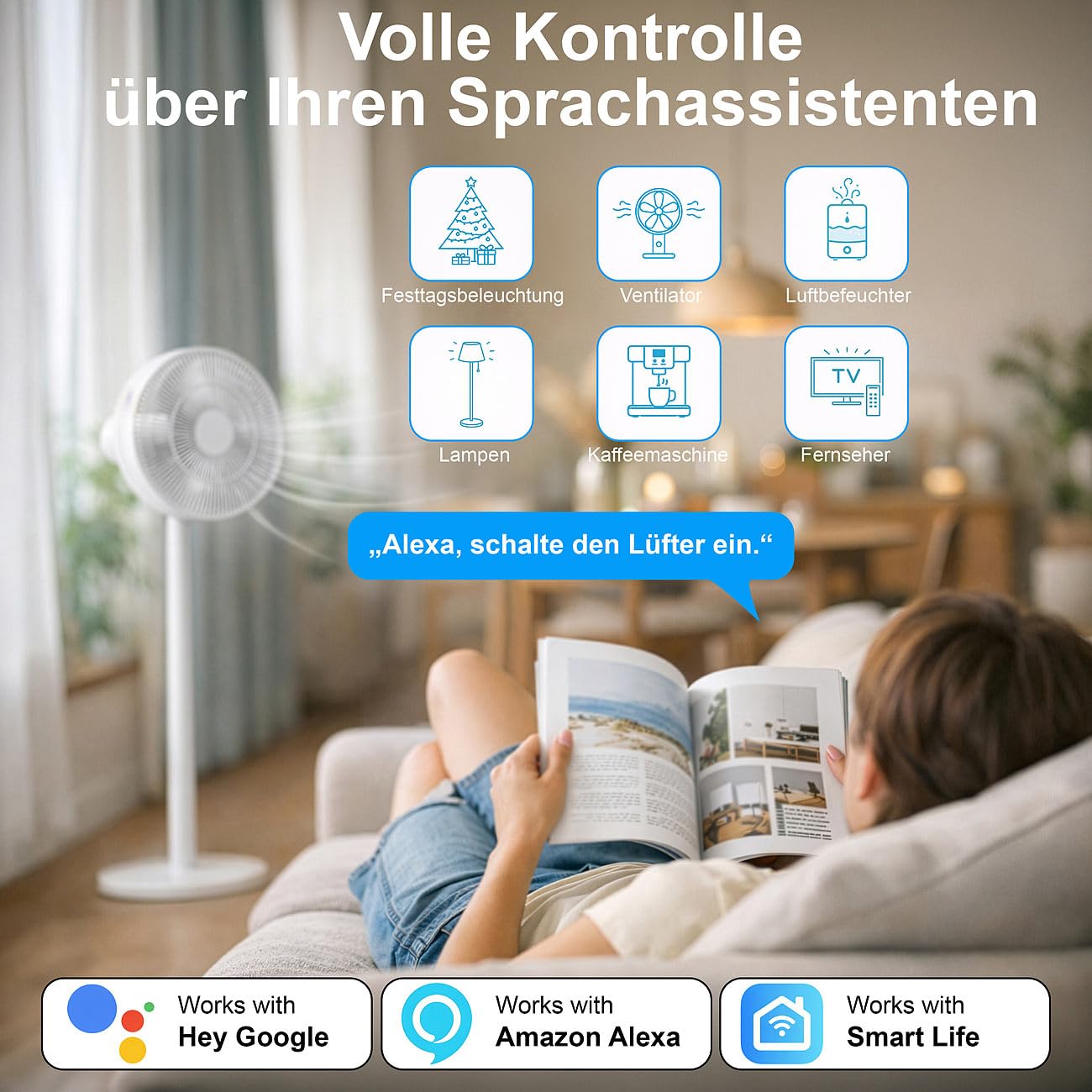 Luminea Home Control Steckdose Smart: 3er-Set WLAN-Steckdosen, Amazon Alexa & Google Assistant komp., 16 A (WLAN Steckdose Fernbedienung, Schaltbare, Dose)