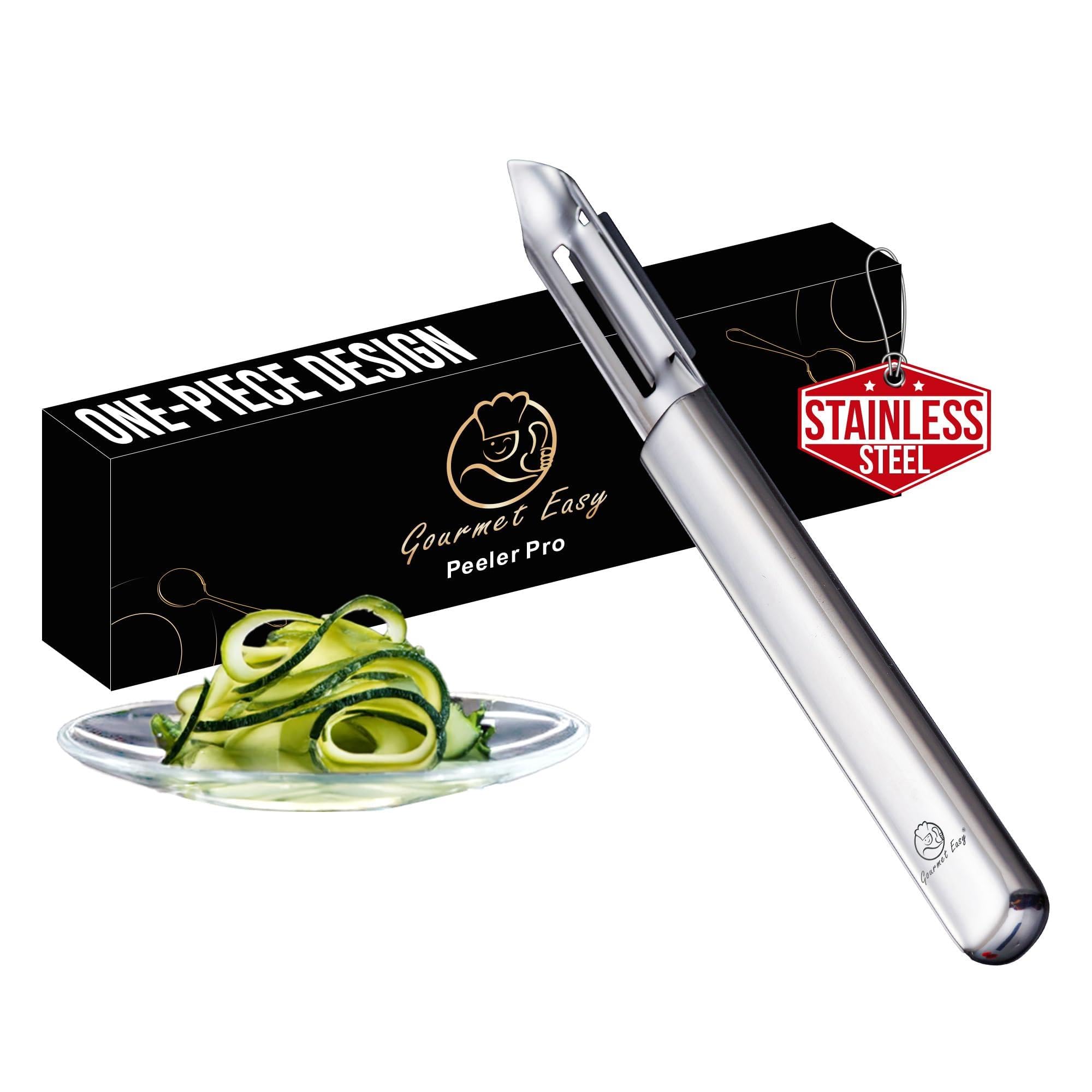 Vegetable Peeler, Ultra Sharp Potato Peeler, Best for Veggie & Fruit, Seamless One-Piece Design, Peel Both Ways - Left & Right-Hand Friendly,
