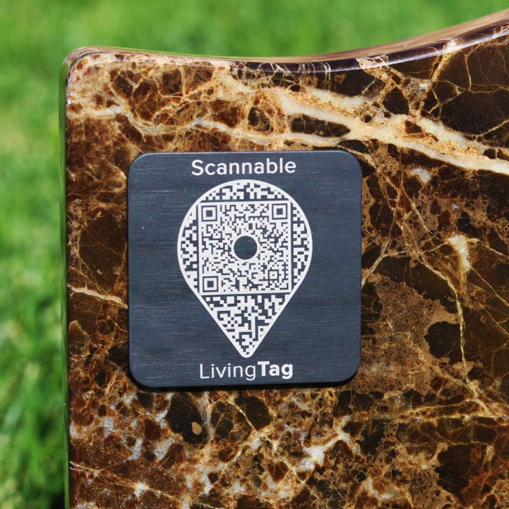 Buy Metal LivingTag Outdoor Waterproof Scannable QR Code for Memorial