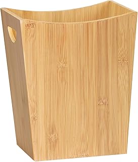 LIANTRAL Wood Trash Can Wastebasket, 2 Gallon Small Bathroom Garbage Can Wood Waste Basket Trash Container Recycling Bin for Bathroom, Bedroom, Living Room, Office, Kitchen