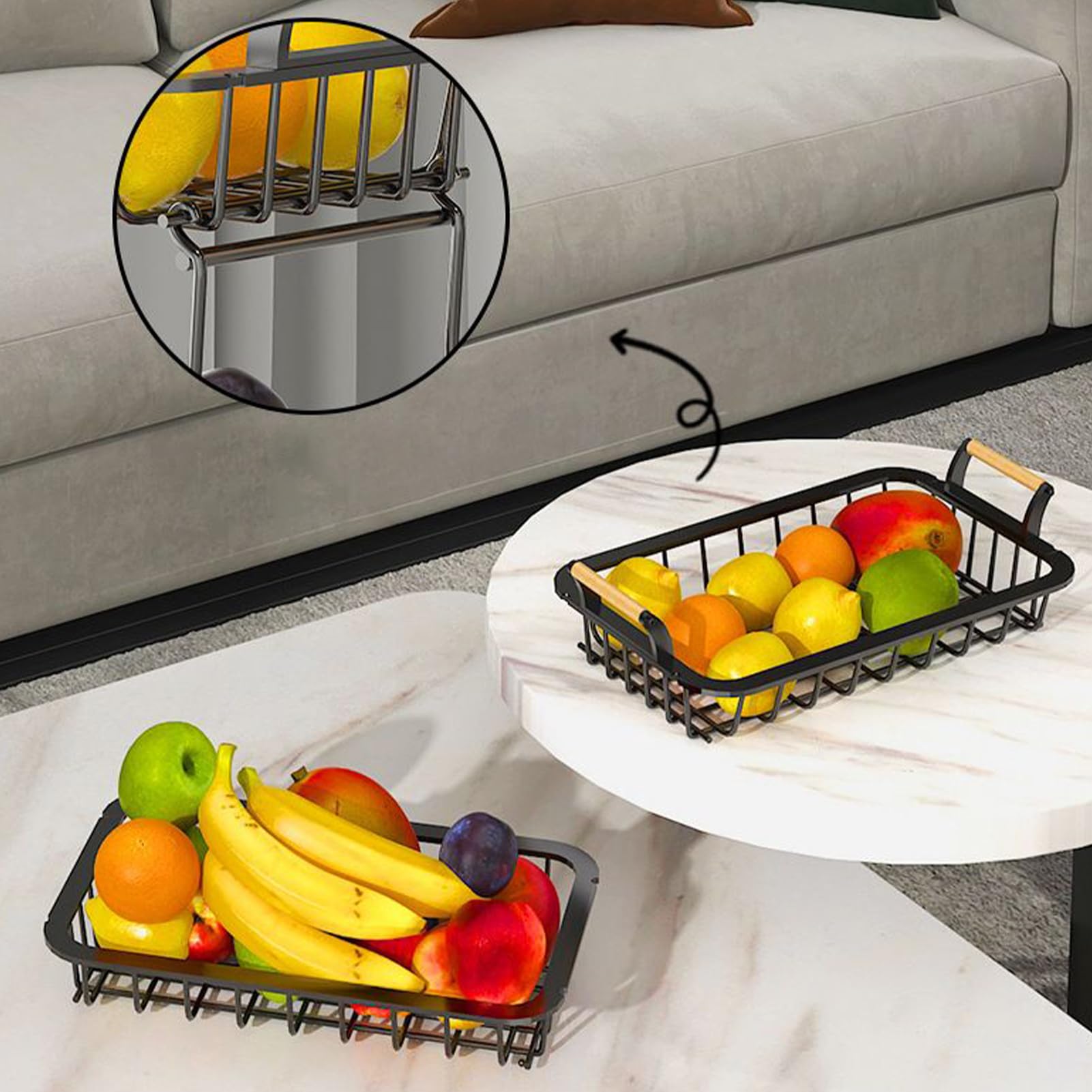 Portafrutas de 3 Niveles para Encimera de Cocina | Estante de Alambre para Organizar y Almacenar Fruta, Verdura y Alimentos en Encimera o Despensa para Hogar y Restaurantes