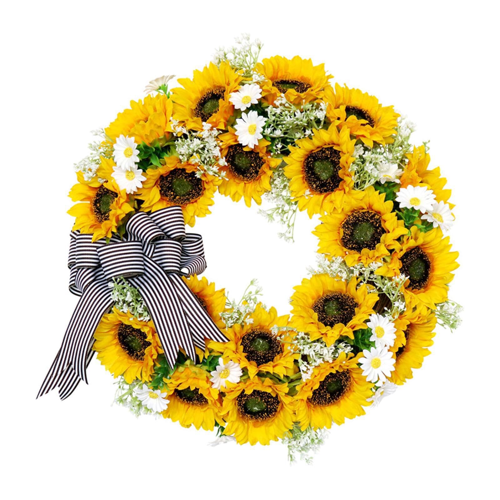 PIXZCSA Eye-catching Wall Hanging Flower Wreath Any Room In Home Indoor Outside Round Christmas Wreaths Decoration