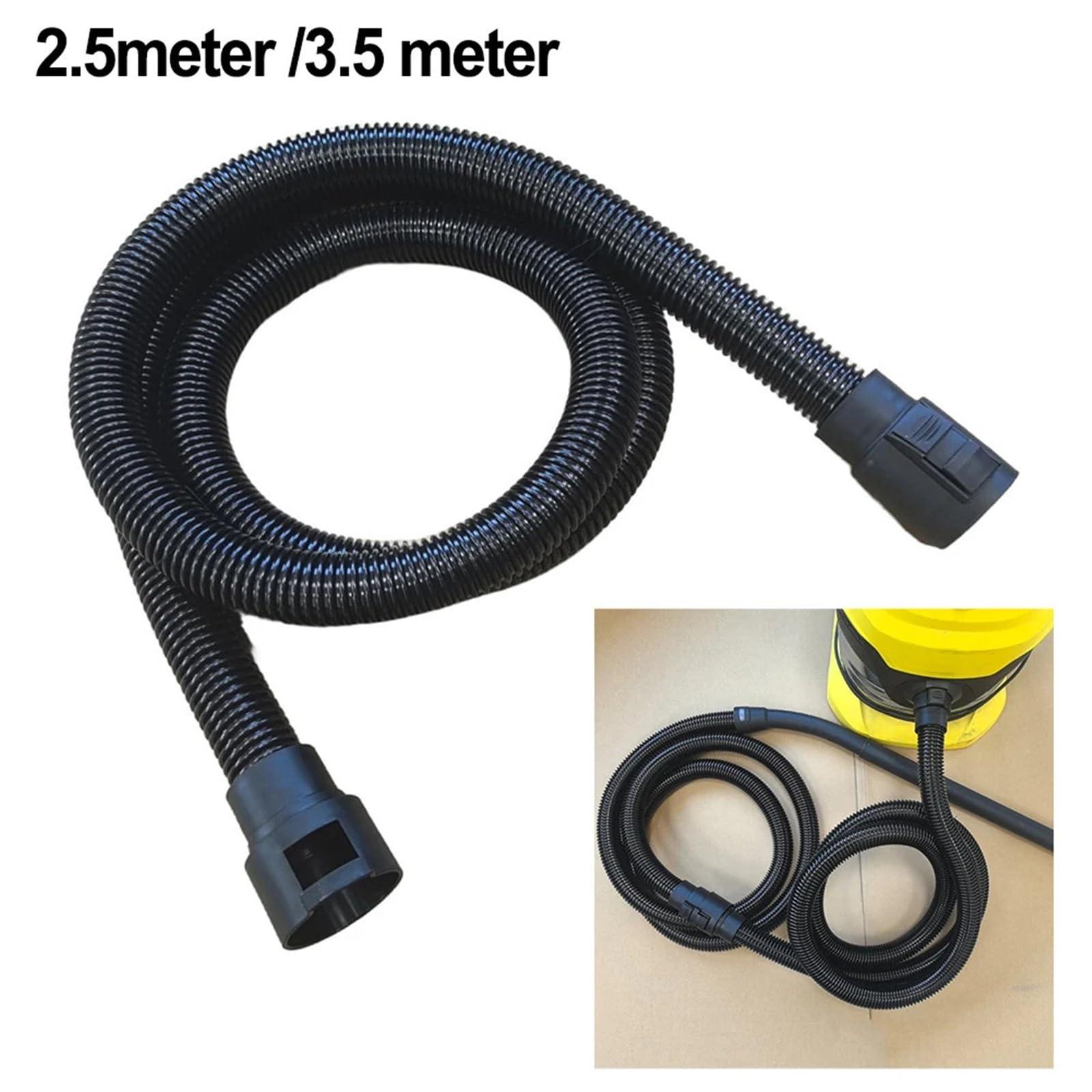 2,5/3,5 m Lange Saugschlauchverlängerung, kompatibel mit Karcher NT20 30 WD1 WD2 WD3 WD4 WD5 WD6 2.863–305.0 Nass-/Trockensauger