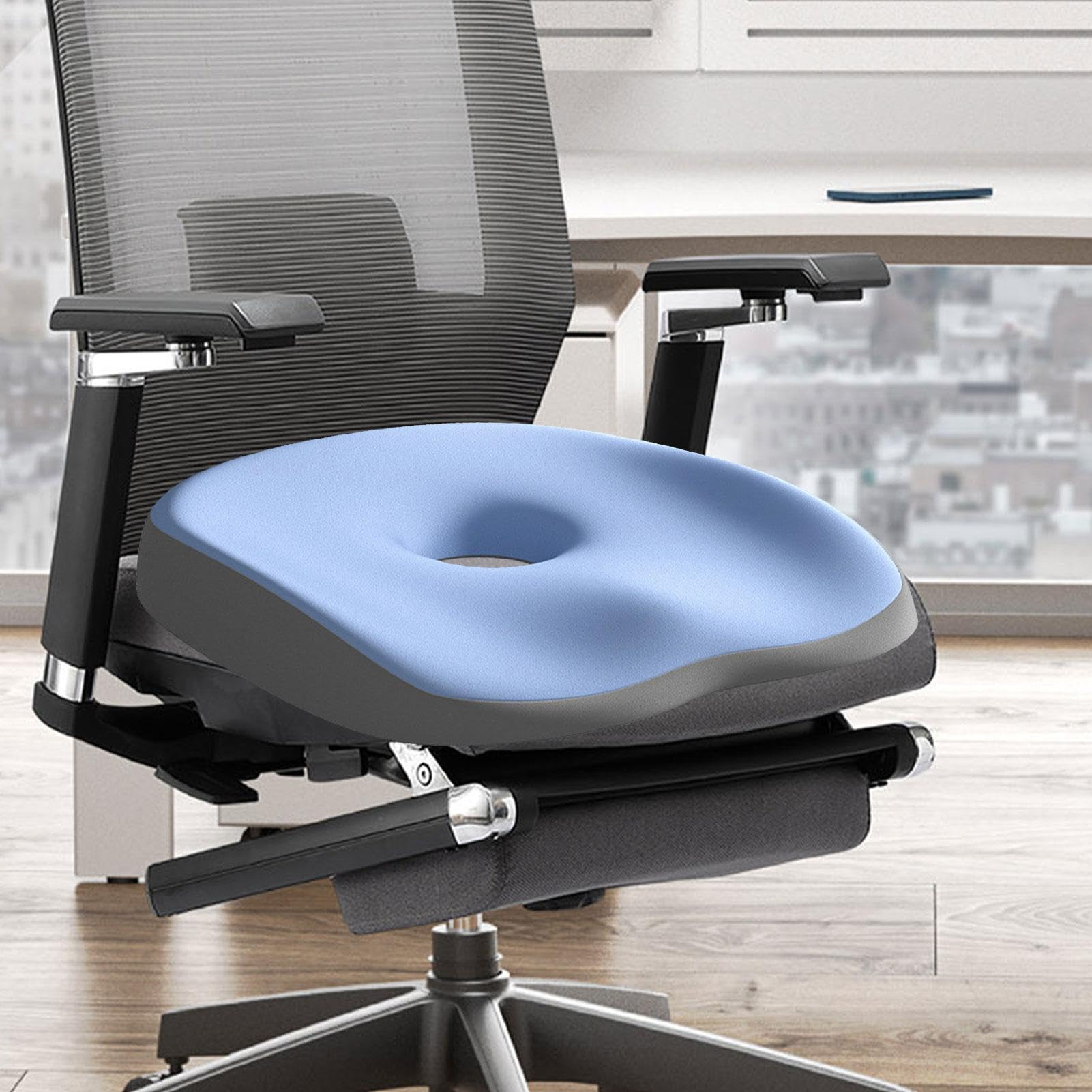 Cojines de Asiento para Ancianos – Cojín de Silla de Oficina Lenta | Cojín de silla de ruedas de espuma transpirable para un asiento largo, proporcionando la máxima comodidad para las sillas