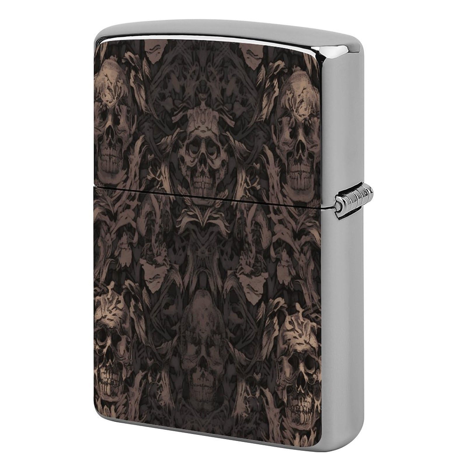 Fekiloot Style Gothic Wallpaper For Walls Skull Damask Lighter Case Cover Lighter Holder