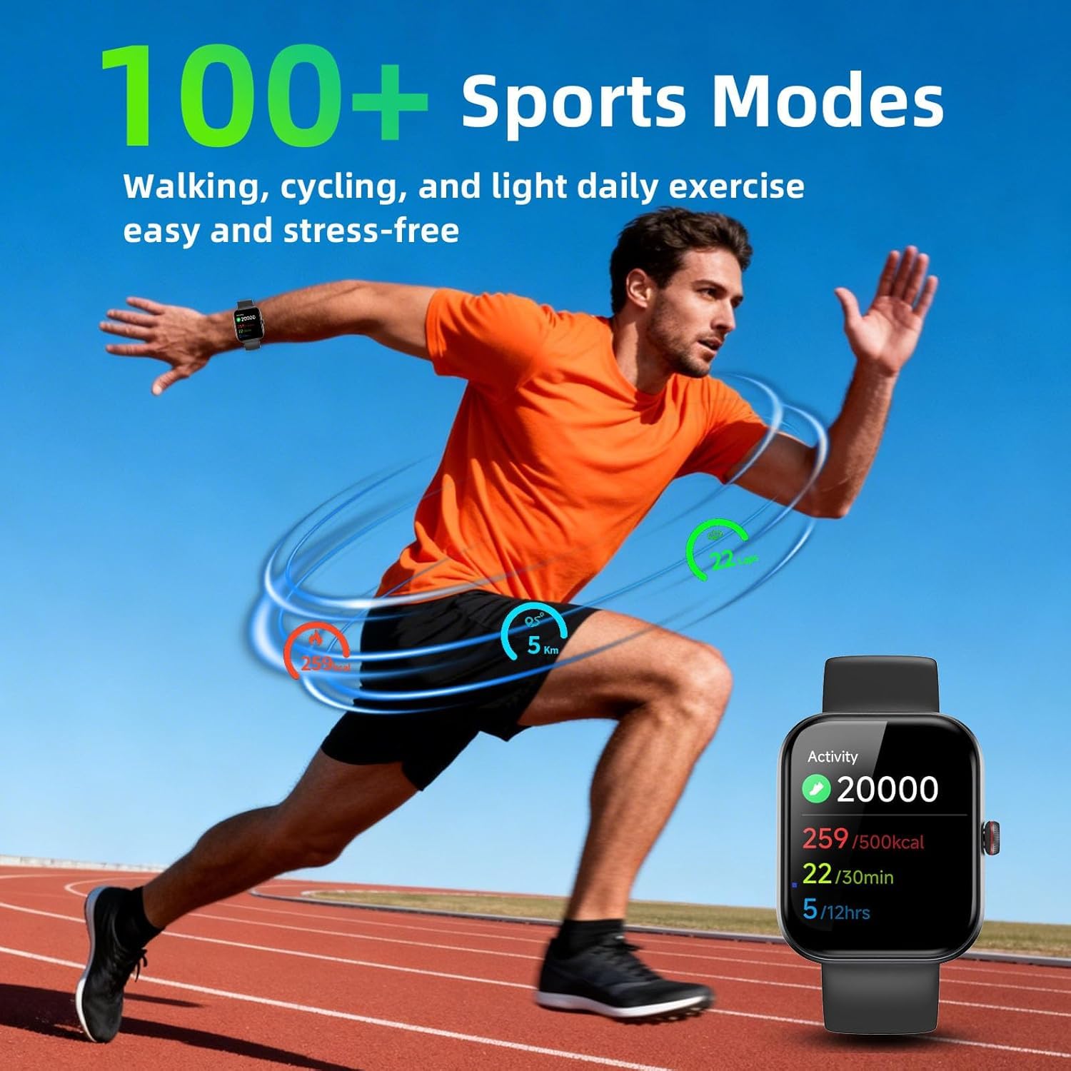 Smartwatch Herren Damen, 1,91" AMOLED Smart Watch mit Alexa & Telefonfunktion, 30 Tage Akku, 108+ Sportmodi Fitnessuhr mit Herzfrequenz/Schlafmonitor, IP68 Wasserdicht Pulsuhr für Samsung/iOS/Android