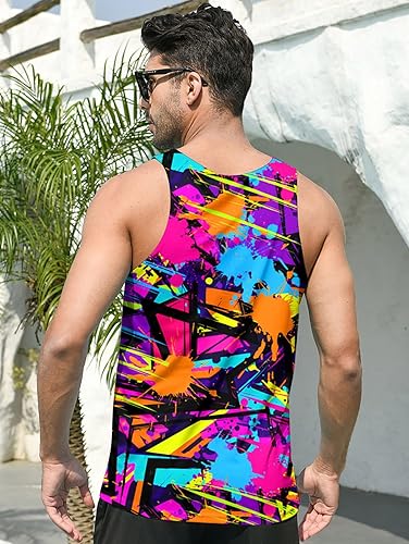 Miniatura 4 de RAISEVERN Camisetas sin mangas para hombre, camisetas sin mangas de verano, camisetas de entrenamiento, camisetas deportivas de playa