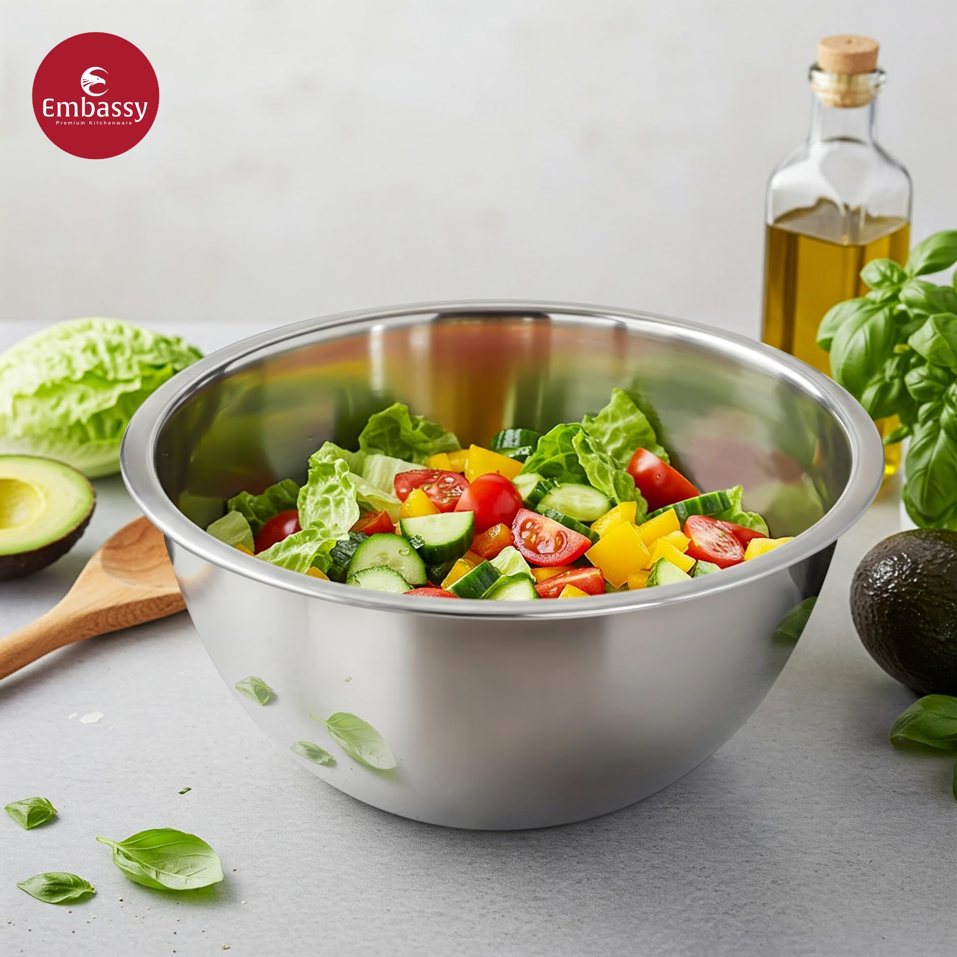 Stainless Steel Mixing Bowls - Set of 2 -2