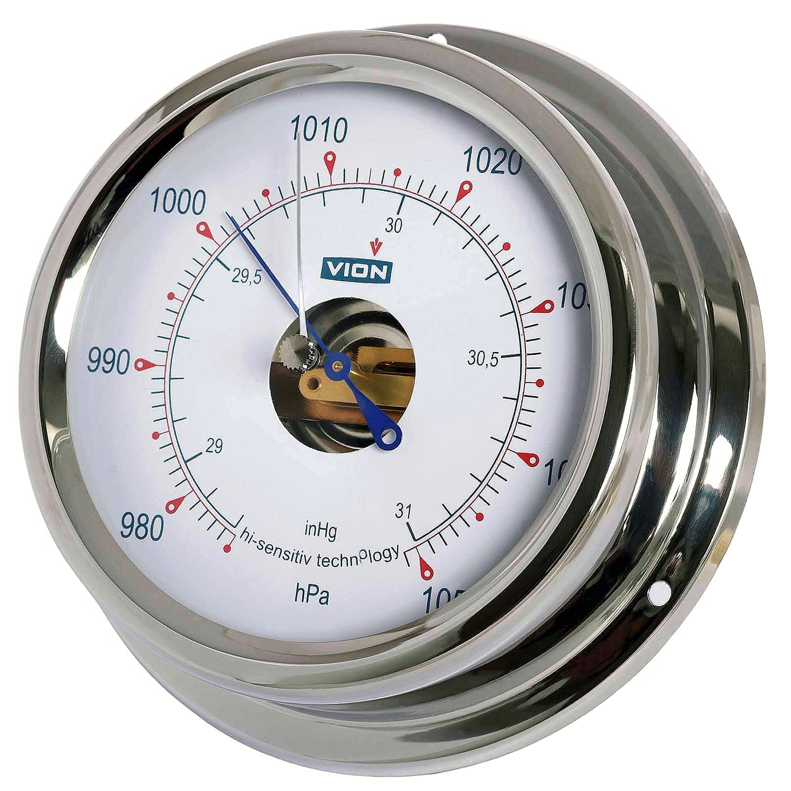 Delite A130b Vion Baromètre de bateau en acier inoxydable l x H : 150 mm x 42 mm