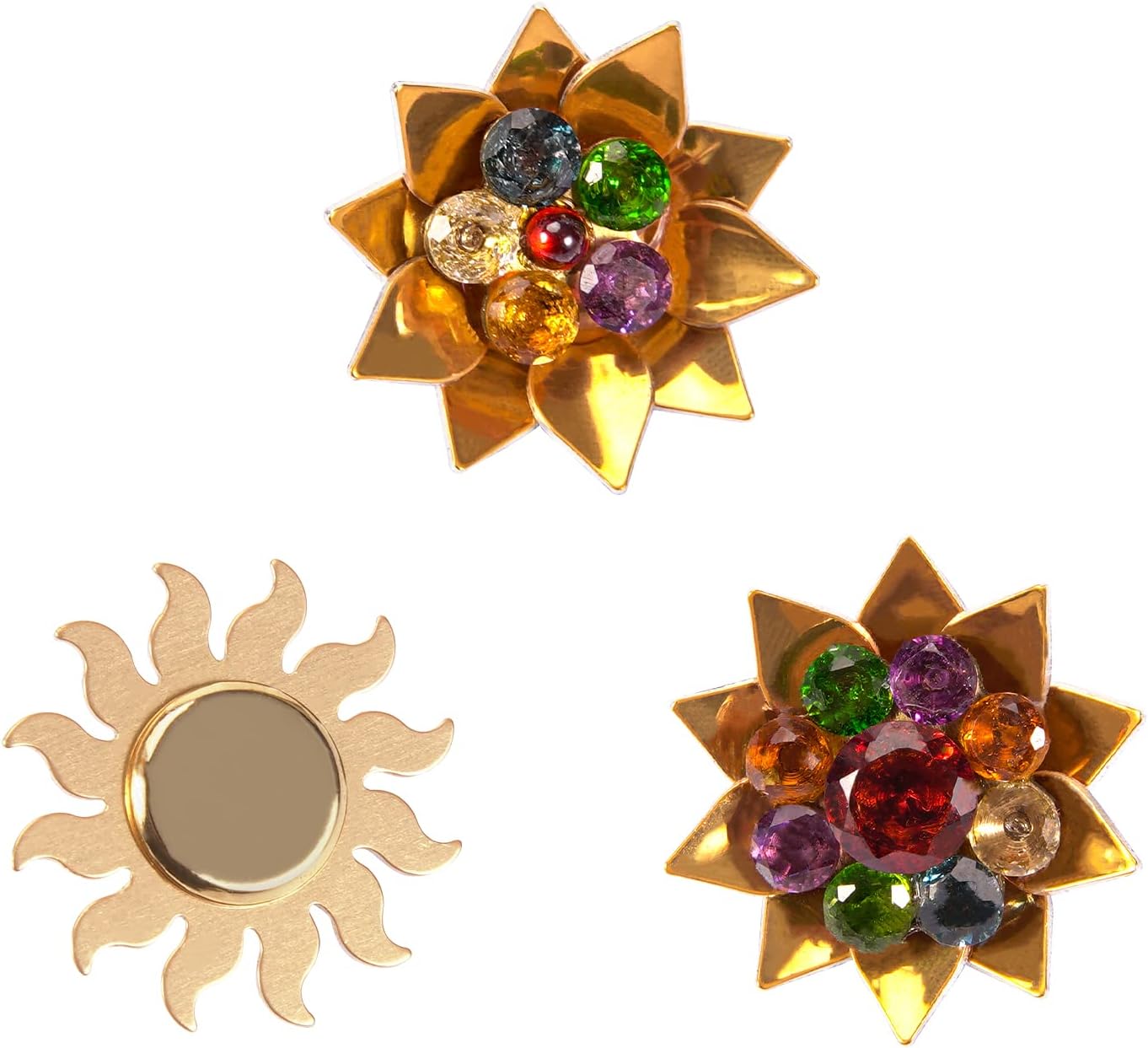 300PCS Second Hand Inlaid Crystal Pure Copper Using Metal Hands Art Design Clock Accessories
