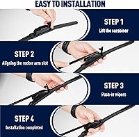 Vista 5 de Limpiaparabrisas de repuesto para Nissan Armada 2005 2006 2007 2008 2009 2010 2011 2012 2013 2014 2015, 3 piezas de limpiaparabrisas delanteros