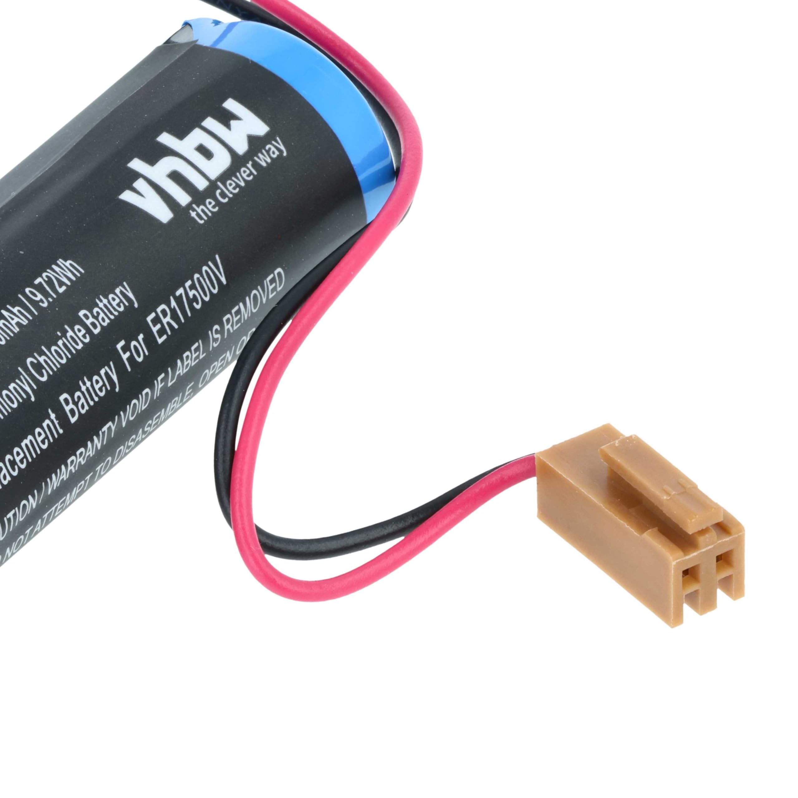 vhbw 5x batteria sostituisce Toshiba ER17500V per Programmable Logic Controller (2700mAh, 3,6V, Li-MnO2)