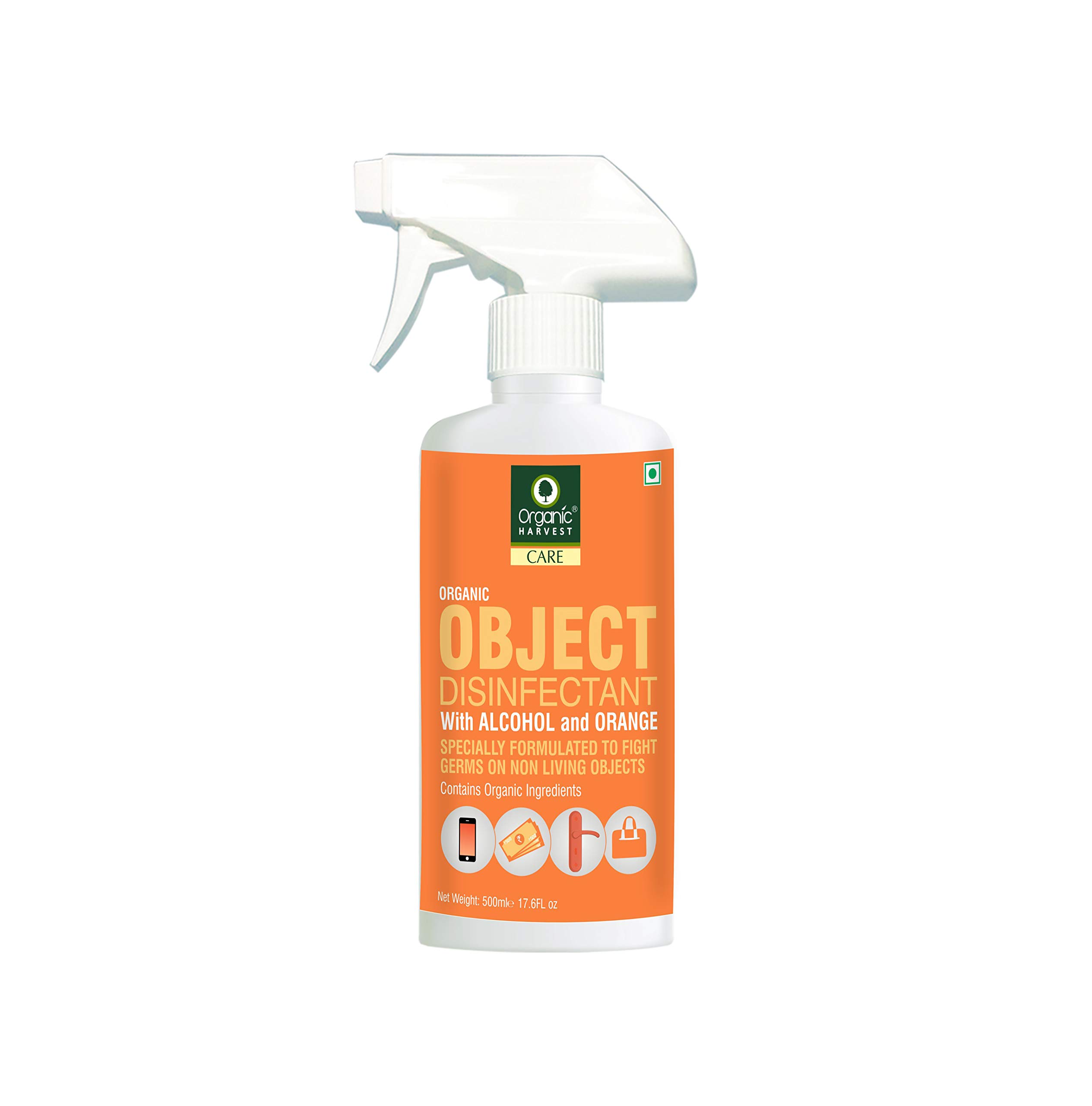  Harvest Object Disinfectant Spray | Kills Germs Instantly | Orange Oil,  Ingredients & Alcohol | Surface disinfectant Spray | Regular Use| Parabens, Mineral, Animal Ingredient Free| 500ml