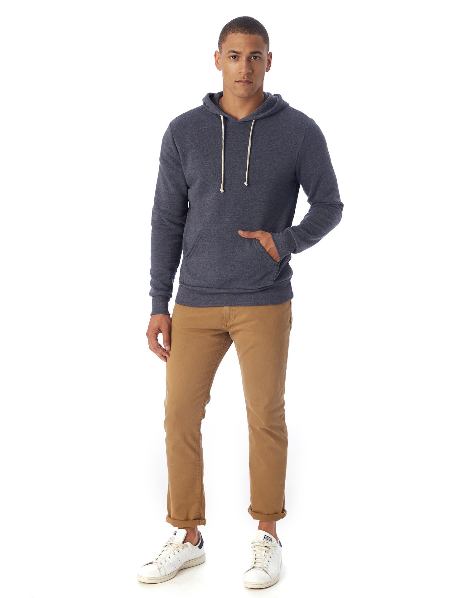 Alternative Cropped Pullover Hoodie Felpa con Cappuccio Uomo
