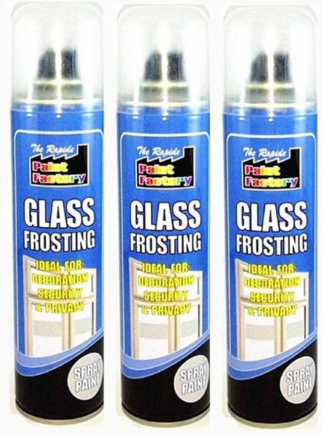 Paint Factory 7667 Glass Frosting Spray Paint Can White 3x250ml