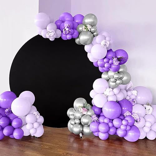 Miniatura 9 de Cubierta de fondo redonda rosa de 7.2 x 7.2 pies, círculo rosa, fondo de fotografía de cumpleaños, para fiestas, baby shower, bodas, decoraciones