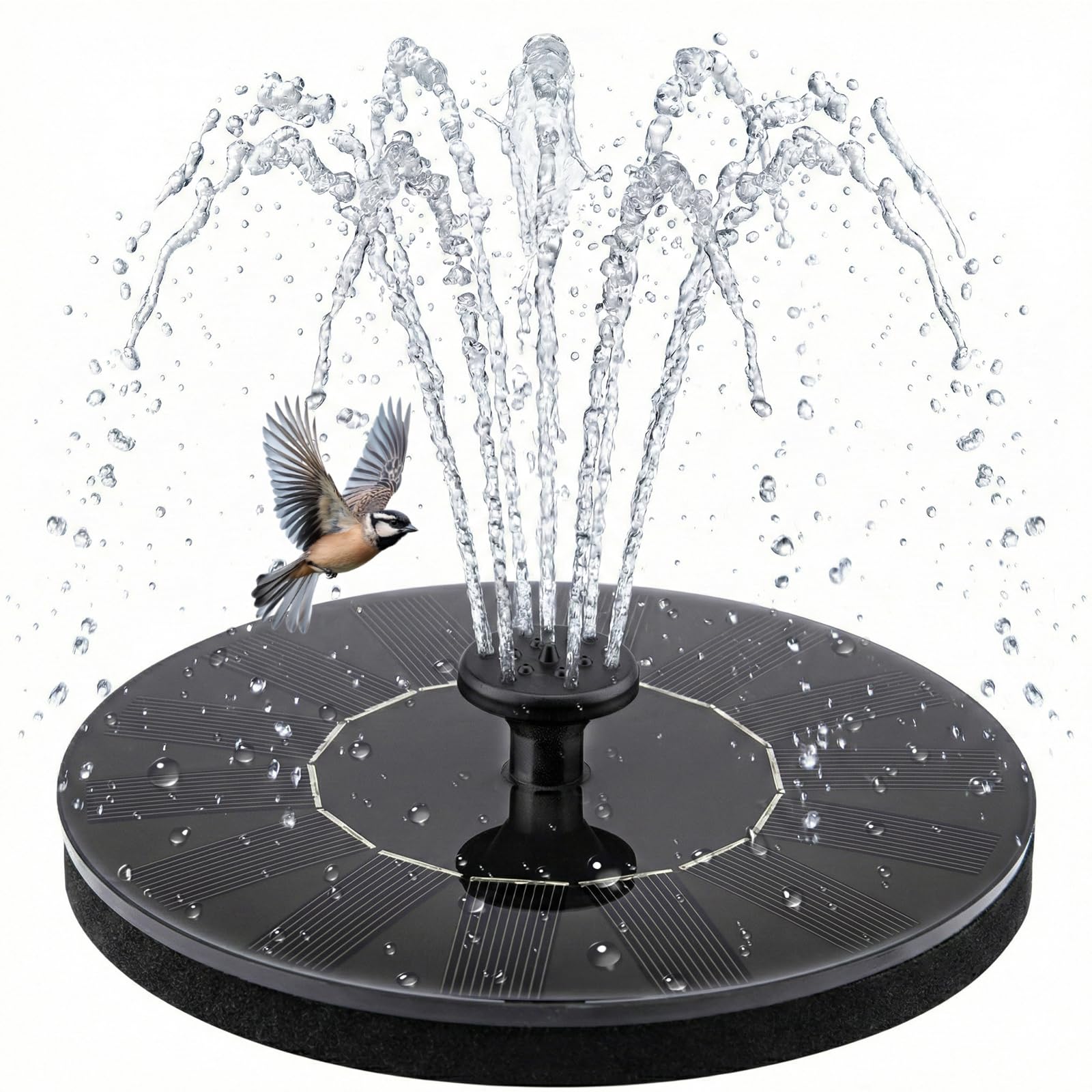 Yeomi Solar Fountain  Floating Solar Water Pump for Bird Bath  Outdoor Water Fountain No Battery or Electricity Needed  Easy to Use for Garden  Pond  Patio