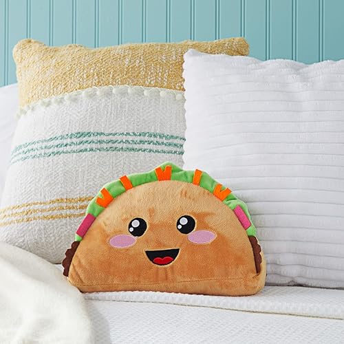 Miniatura 2 de Blue Panda Almohada de tacos – Diseño de cara de panda – Decoraciones vibrantes para fiestas de tacos – 10 pulgadas
