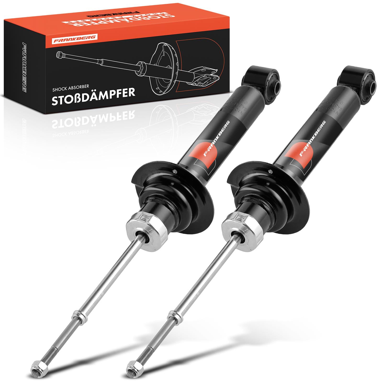 Frankberg 2 x Shock Absorber Suspension Strut Front Left Right Compatible with Pajero III V6W V7W 3.2L 3.5L MPV 2000-2007 Pajero III Canvas Top V6W V7W 3.2L SUV 2000-2006 Replace# MR448161