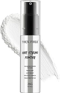 Thick Fiber Hair Styling Powder – Tangle-Free, Non-Sticky, No White Residue – Infused Clay-Based Powder for Volumizing & Texturizing – Matte Finish for Women and Men – Medium Hold – 26g
