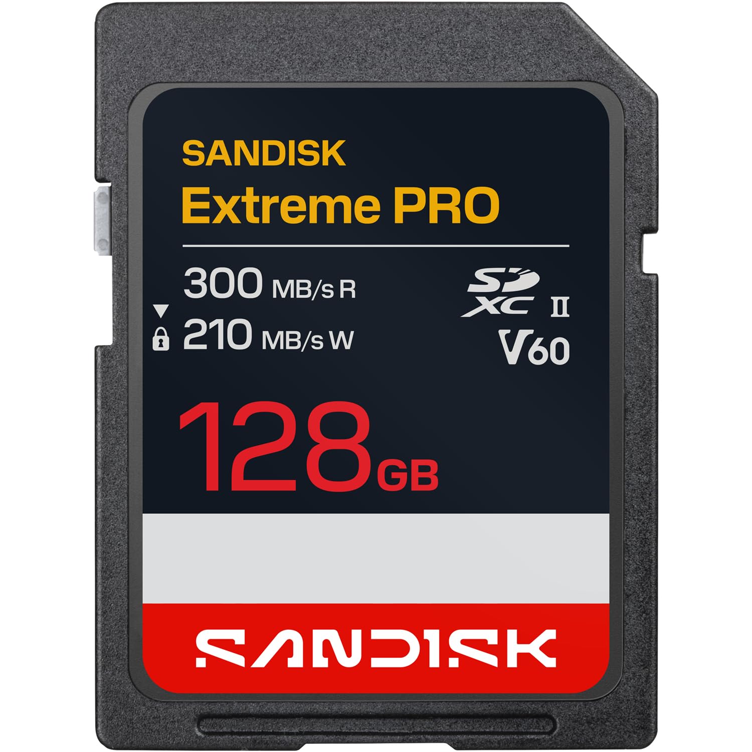 SANDISK Extreme PRO SDXC- UHS-II Scheda V60 128 GB (Fino a 300 MB/s in lettura e fino a 210 MB/s in scrittura, 4K UHD, Full HD, U3, C10, V60) Compatibile con fotocamere reflex e mirrorless