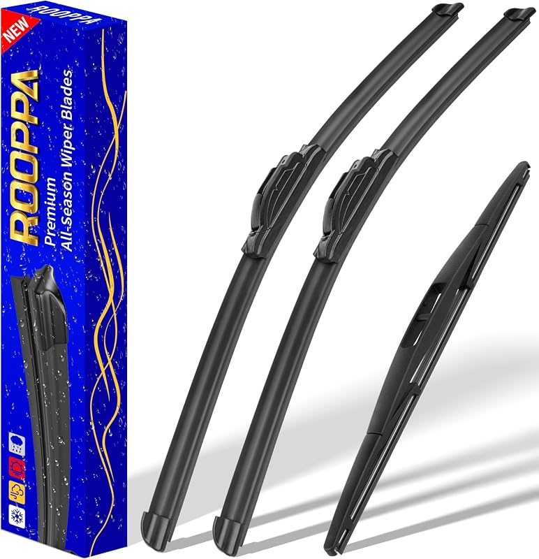 3 limpiaparabrisas se adapta a las escobillas del limpiaparabrisas Honda Odyssey 2005-2024 | Delantero de 26"/22" + Trasero de 16", adaptador de gancho U/J, repuesto OEM, durabilidad para todas las estaciones,silencioso,sin rayas e instalación fácil.