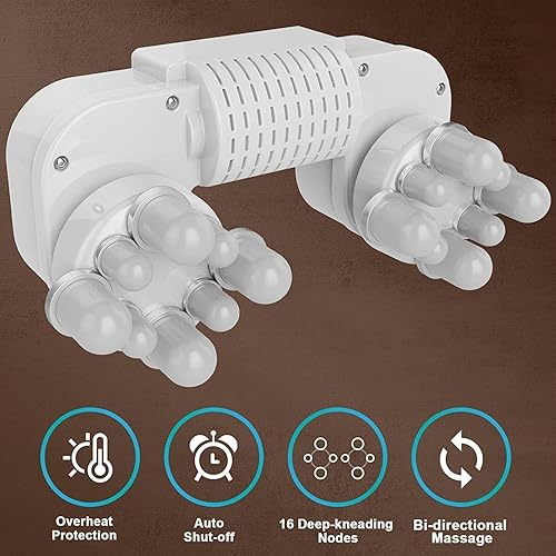 Miniatura 6 de cotsoco Masajeador de cuello, masajeador de hombros Shiatsu con calor, masajeador portátil 3D ergonómico de hombros y espalda para aliviar el dolor,