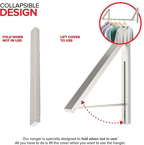 Vista 28 de Stock Your Home - Perchero retráctil para ropa sucia Blanco