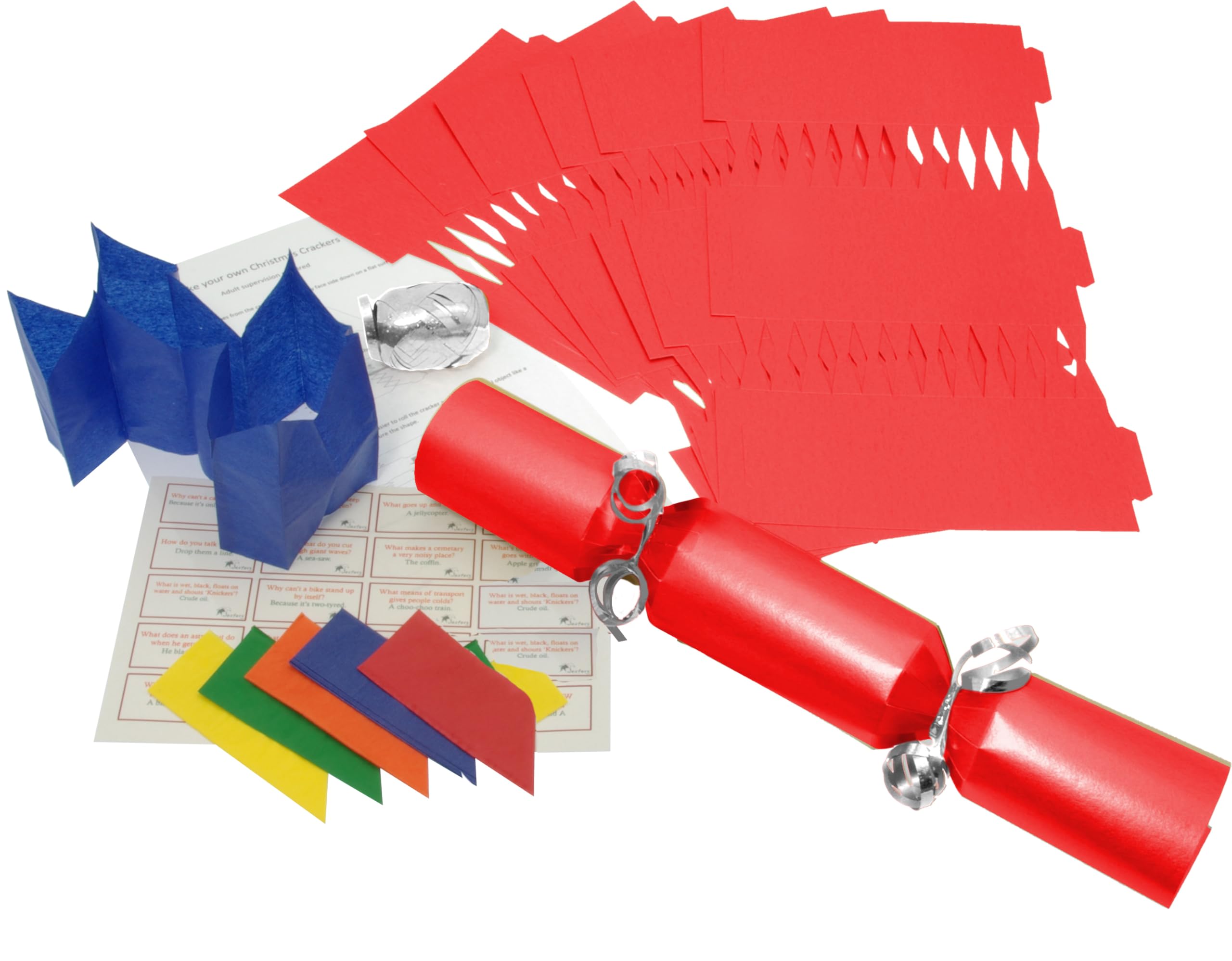 Brimtoy Red 10 X Make Your Own Large (14" / 35Cm) Snap Free Cracker Kit
