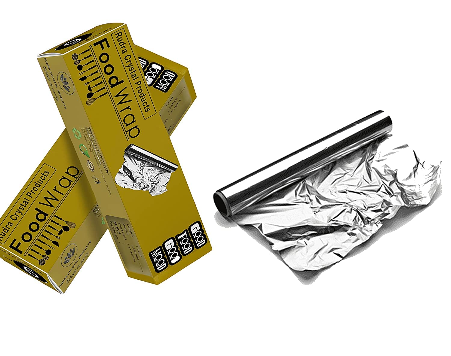 Aluminium Foil for Kitchen, Food Packing, Cooking, Baking 9 Meter 11 Microns in Thickness for