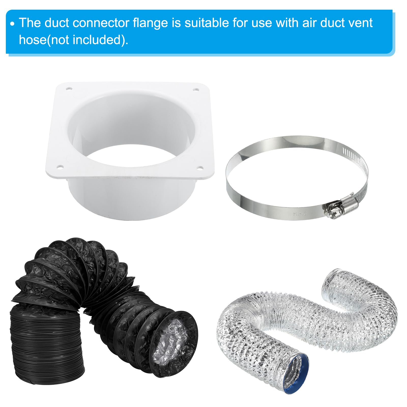 PATIKIL 4" Duct Connector Flange - Image 4