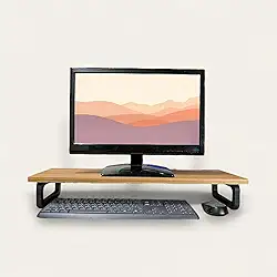 Mesa Stand Desk Suporte elevado para Monitor Freijó 65Cm