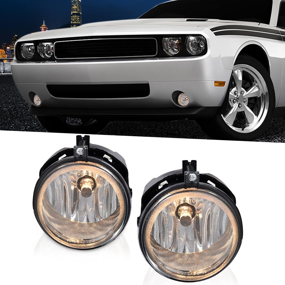 PIT66 Fog Lights w/Bulbs Assembly Compatible with Dodge Charger 2006-2009  /Fit Dodge Grand Caravan 2005-2008 /Compatible with Challenger 2008-2010  /Fit Caliber 2007-2009, Smoky Lens Left&Right Side, Driving, Fog & Spot  Lights - Amazon Canada