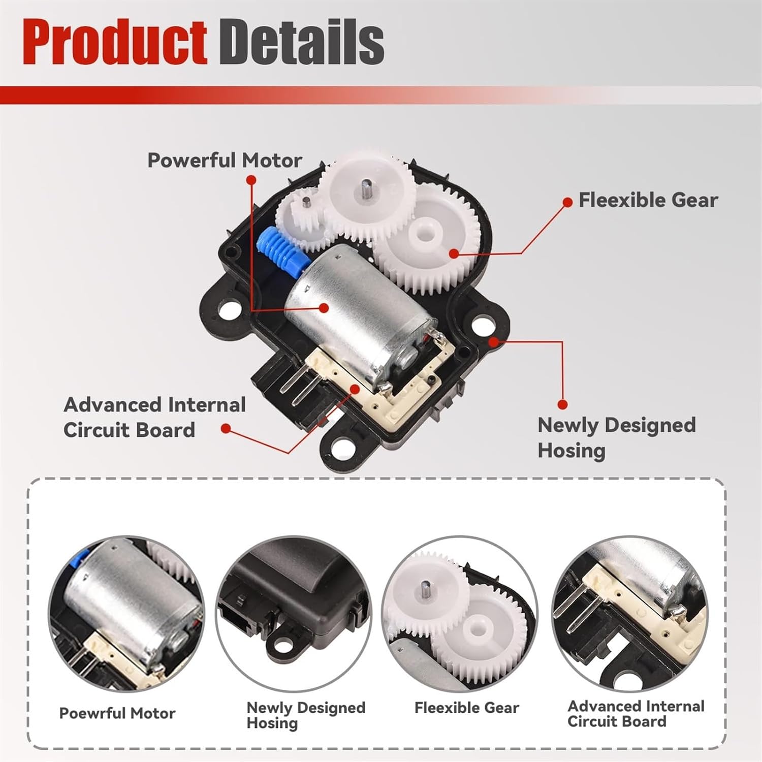 for Cadillac for XLR 2004-2008 2009 Car HVAC Air Door Actuator Heater Blend Door Levers 604-108 1573517 1574122 15844096 22754988 52409974